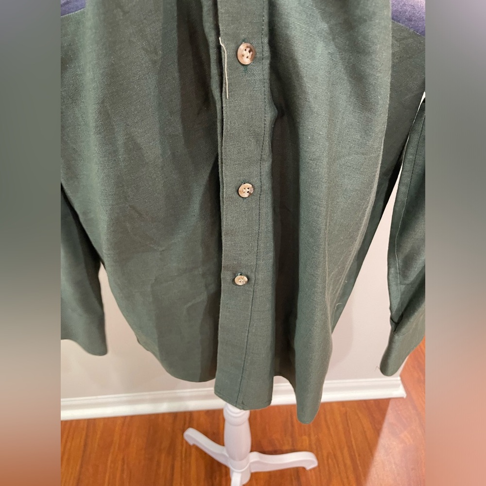 Vintage Roper Aztec Design Green Dress Shirt Long Sleeve Size Medium Men’s - Picture 7 of 16